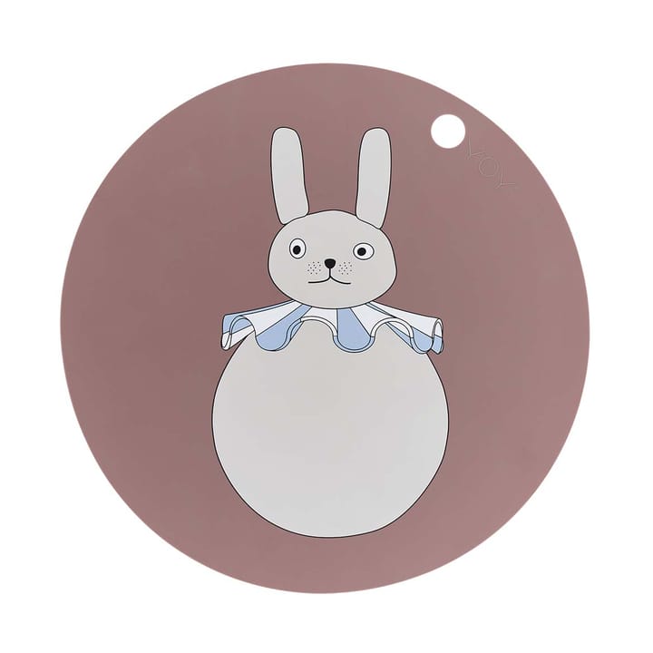 Rabbit Pompom bordstablett Ø39 cm, Clay OYOY