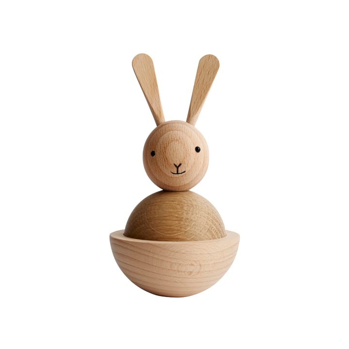 Rabbit träfigur, bok-ek OYOY