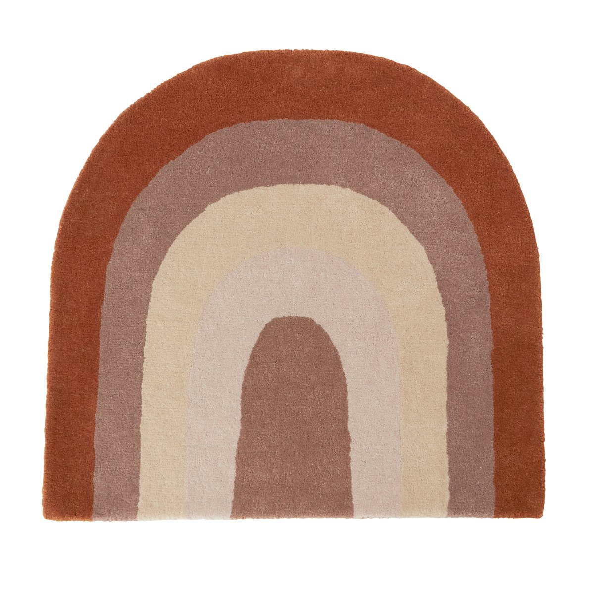 OYOY Rainbow barnmatta 88x90 cm Choko | Skandinavisk Design | Barnmattor | Brun
