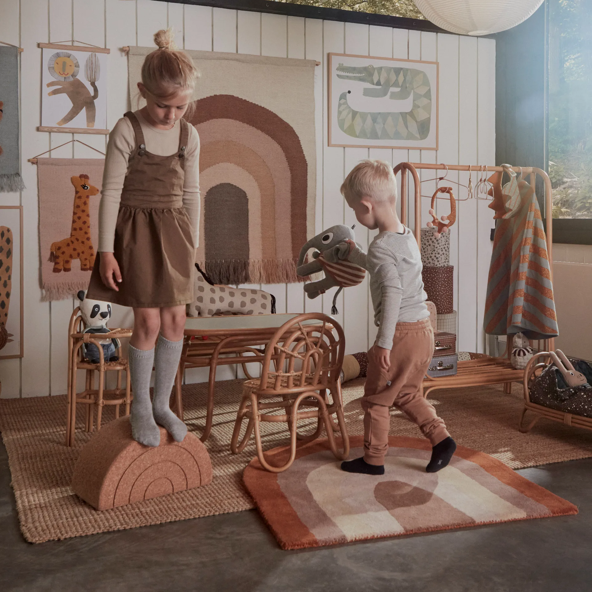 Rainbow barnmatta 88x90 cm, Choko OYOY