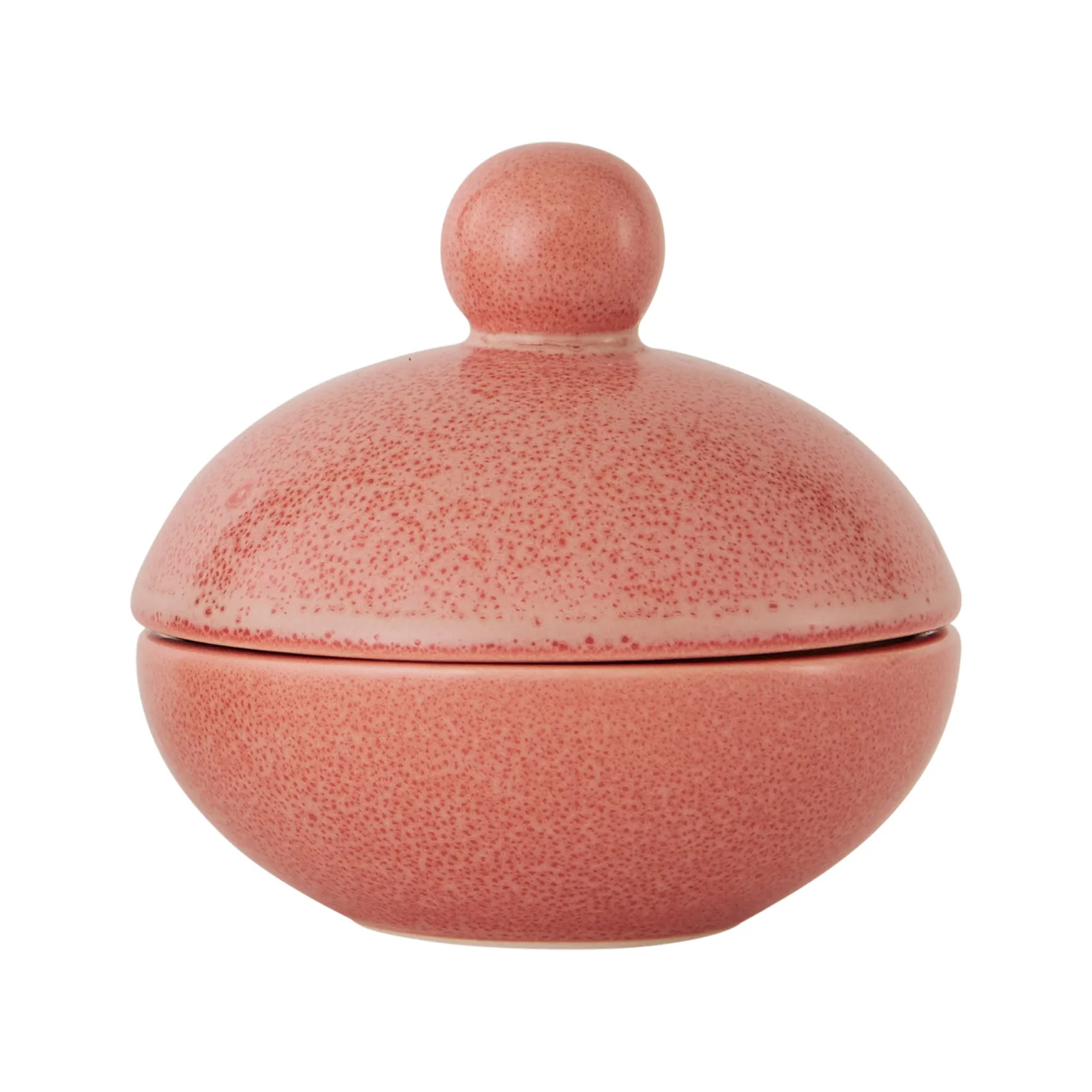 Saga Bonbonniere skål med lock låg Ø8 cm, Coral OYOY