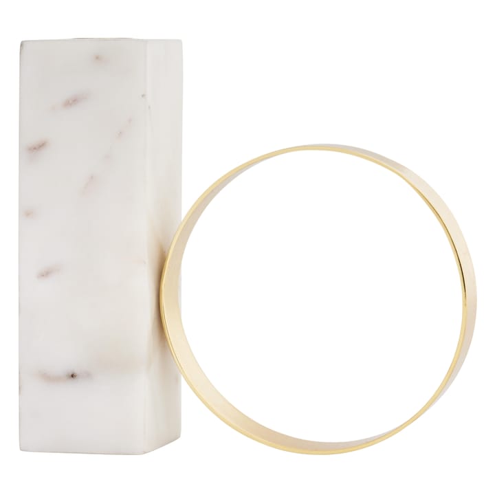 Tangent ljusstake - vit marmor, hög - OYOY