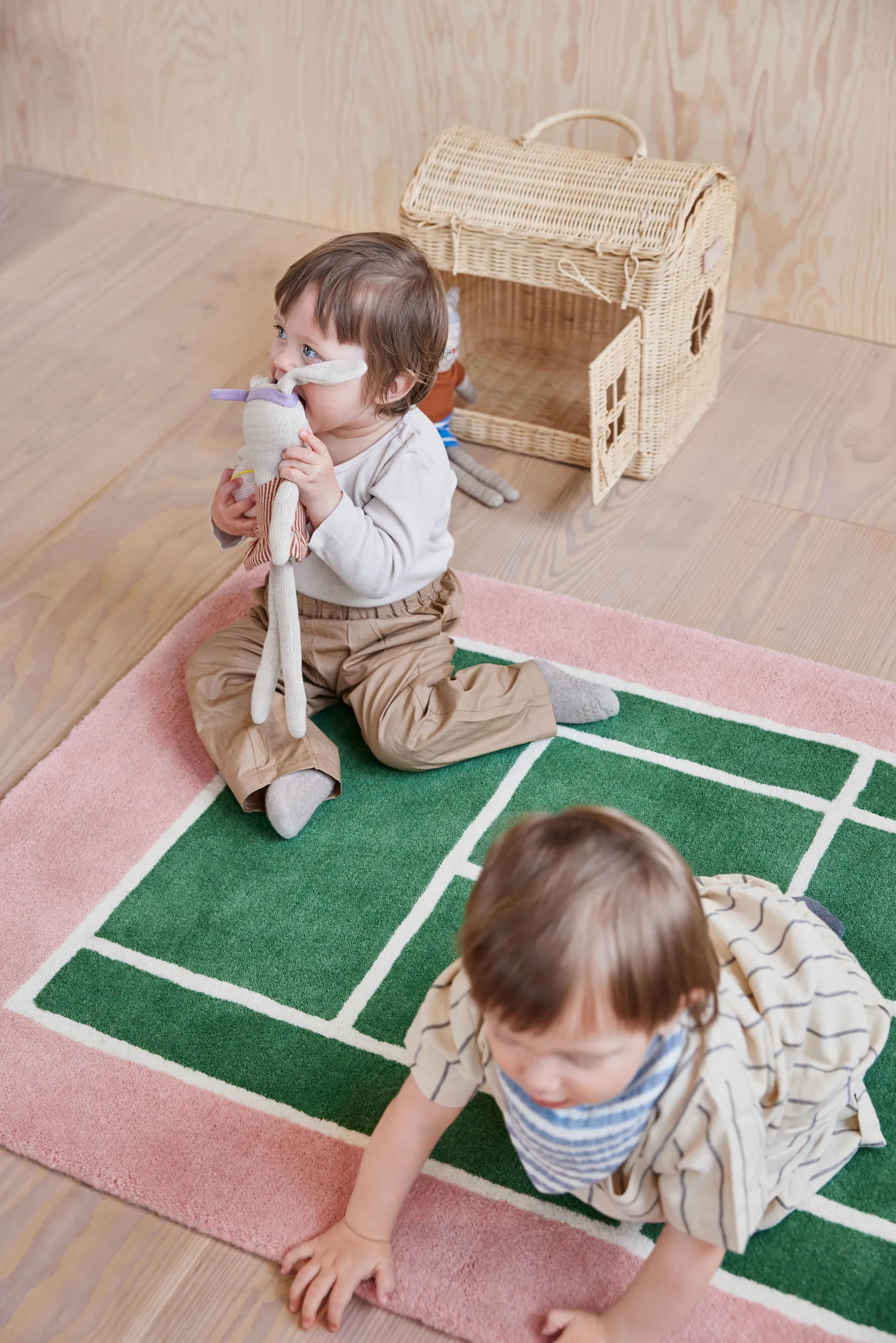 Tennis matta, Green-rose, 88x150 cm OYOY