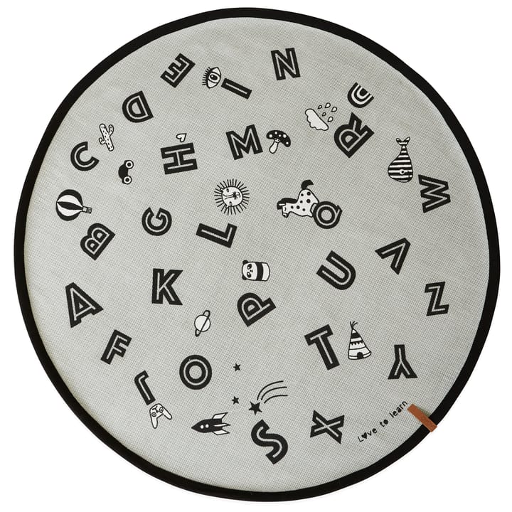 The alphabet matta Ø120 cm - Grå - OYOY