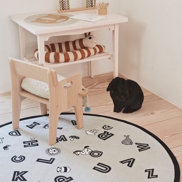The alphabet matta Ø120 cm, Grå OYOY