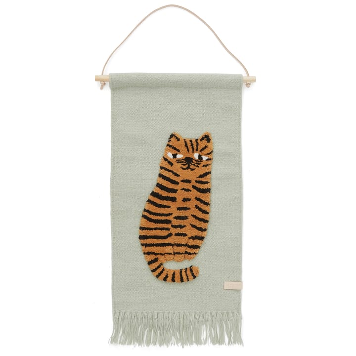 Tiger väggdekoration 32x70 cm, Grön OYOY