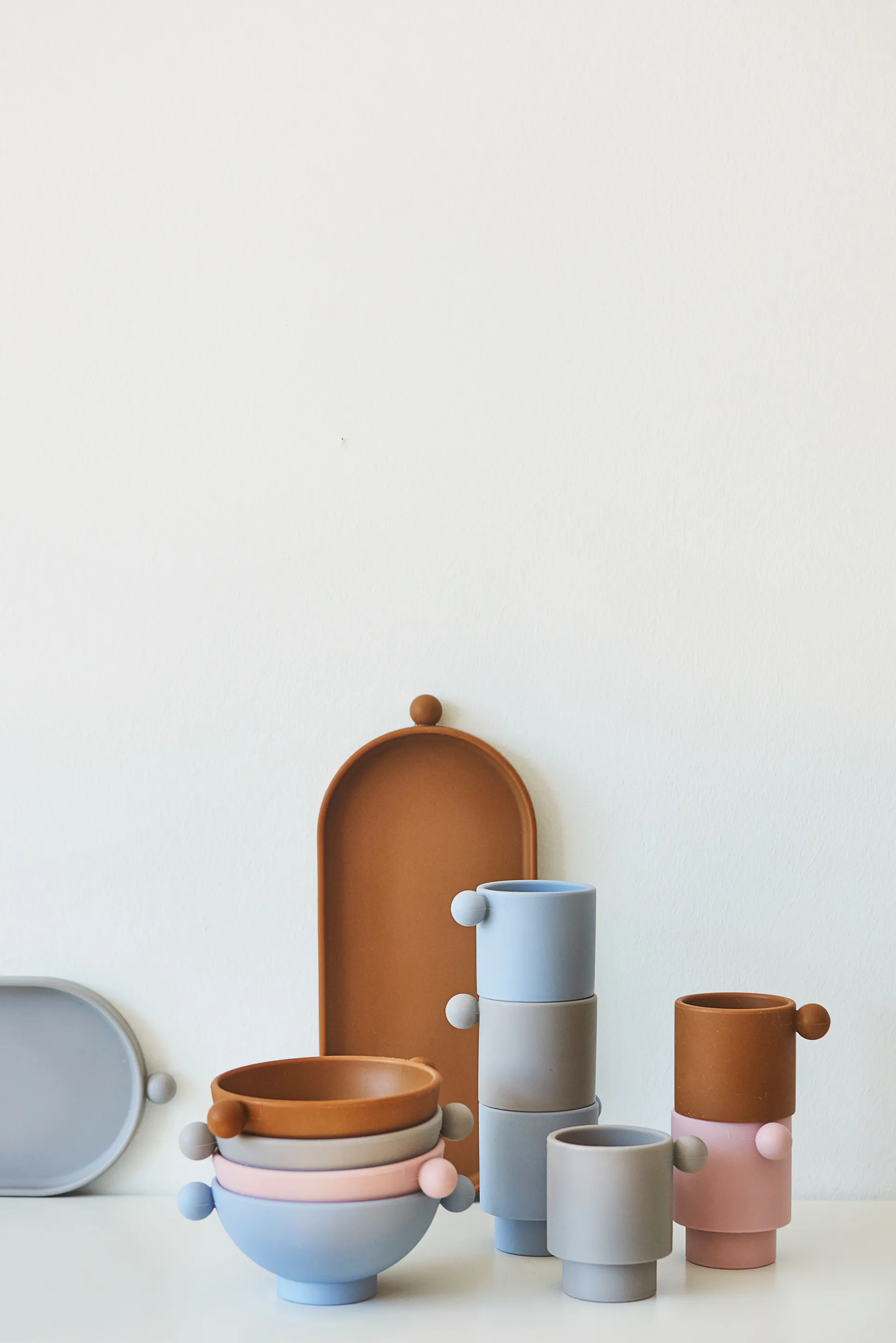 Tiny Inka kopp 2-pack, Caramel-rose OYOY