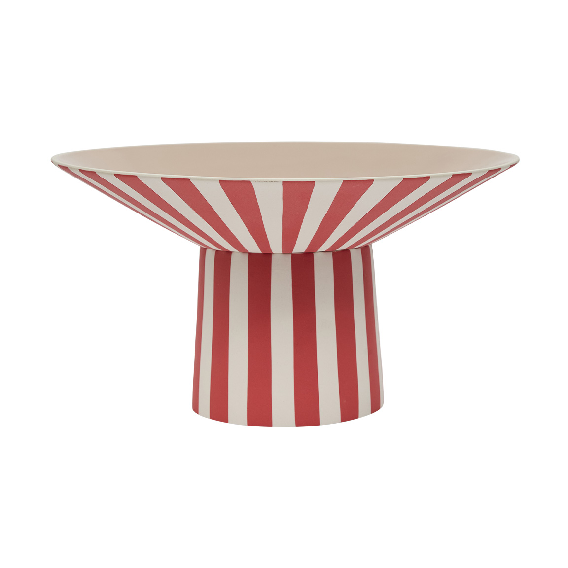 OYOY Toppu centerpiece hög 17x30 cm Red-peach | Skandinavisk Design | Serveringsfat & Uppläggningsfat | Röd