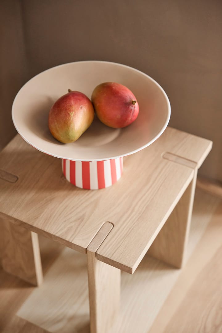 Toppu centerpiece hög 17xØ30 cm, Red-peach OYOY