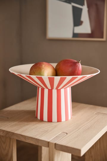Toppu centerpiece hög 17xØ30 cm - Red-peach - OYOY