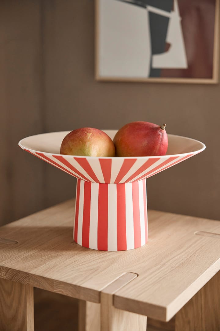 Toppu centerpiece hög 17xØ30 cm, Red-peach OYOY