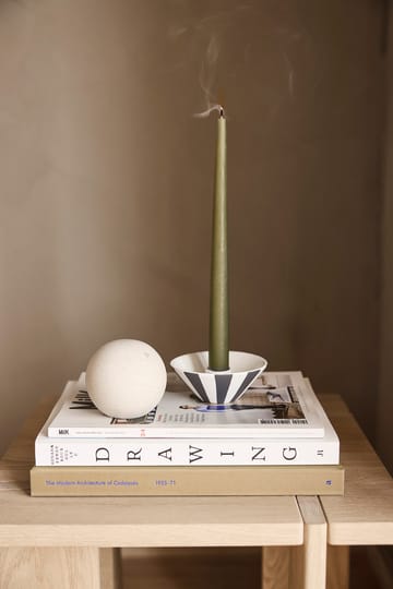 Toppu ljusstake låg 4 cm - White-black - OYOY