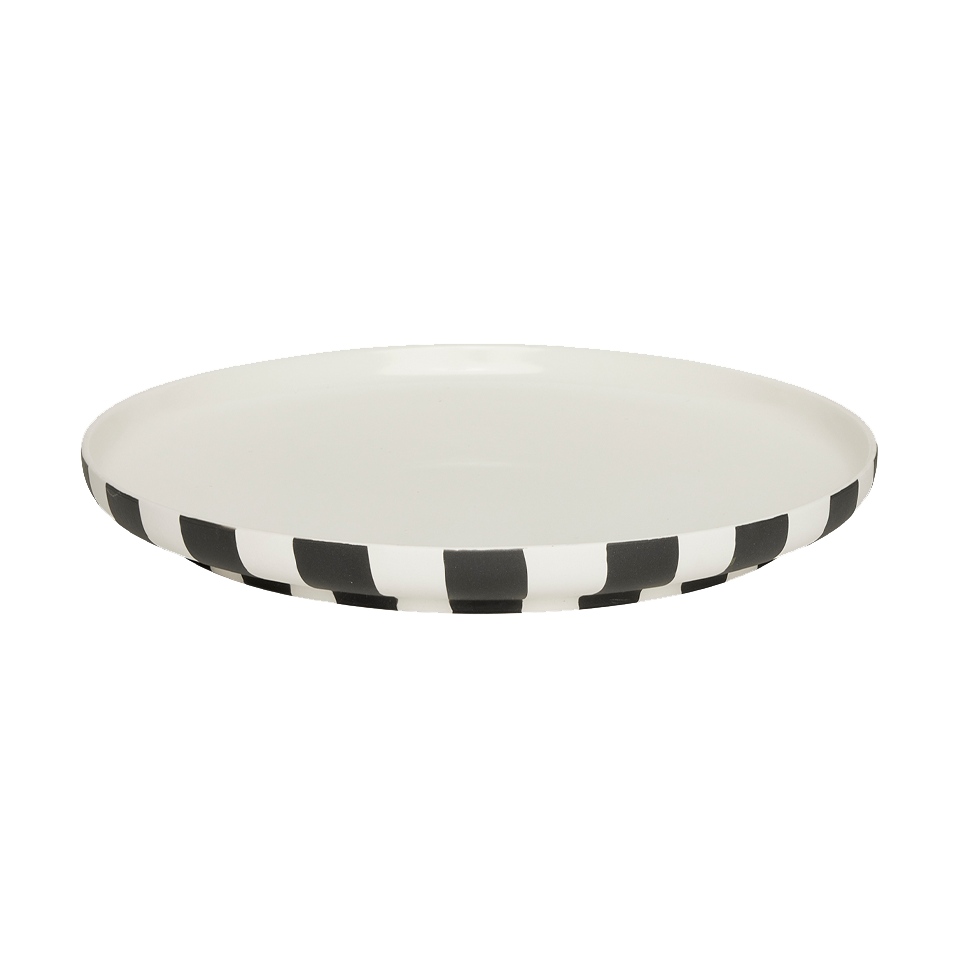 OYOY Toppu mattallrik 26,5 cm Black-white | Skandinavisk Design | Mattallrikar | Vit