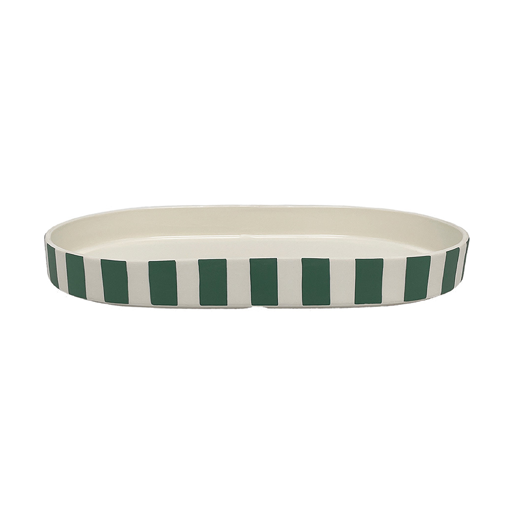 OYOY Toppu oval dekorationsbricka Green | Skandinavisk Design | Brickor | Grön