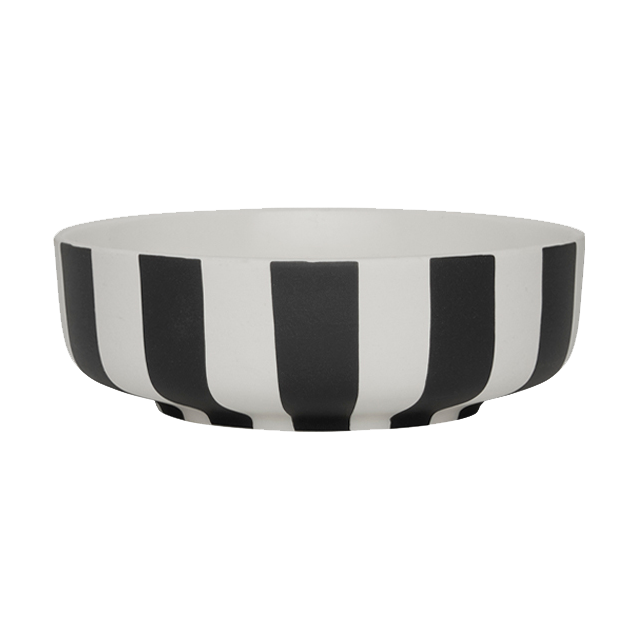 OYOY Toppu skål 13 cm Black-white | Skandinavisk Design | Frukostskålar | Vit