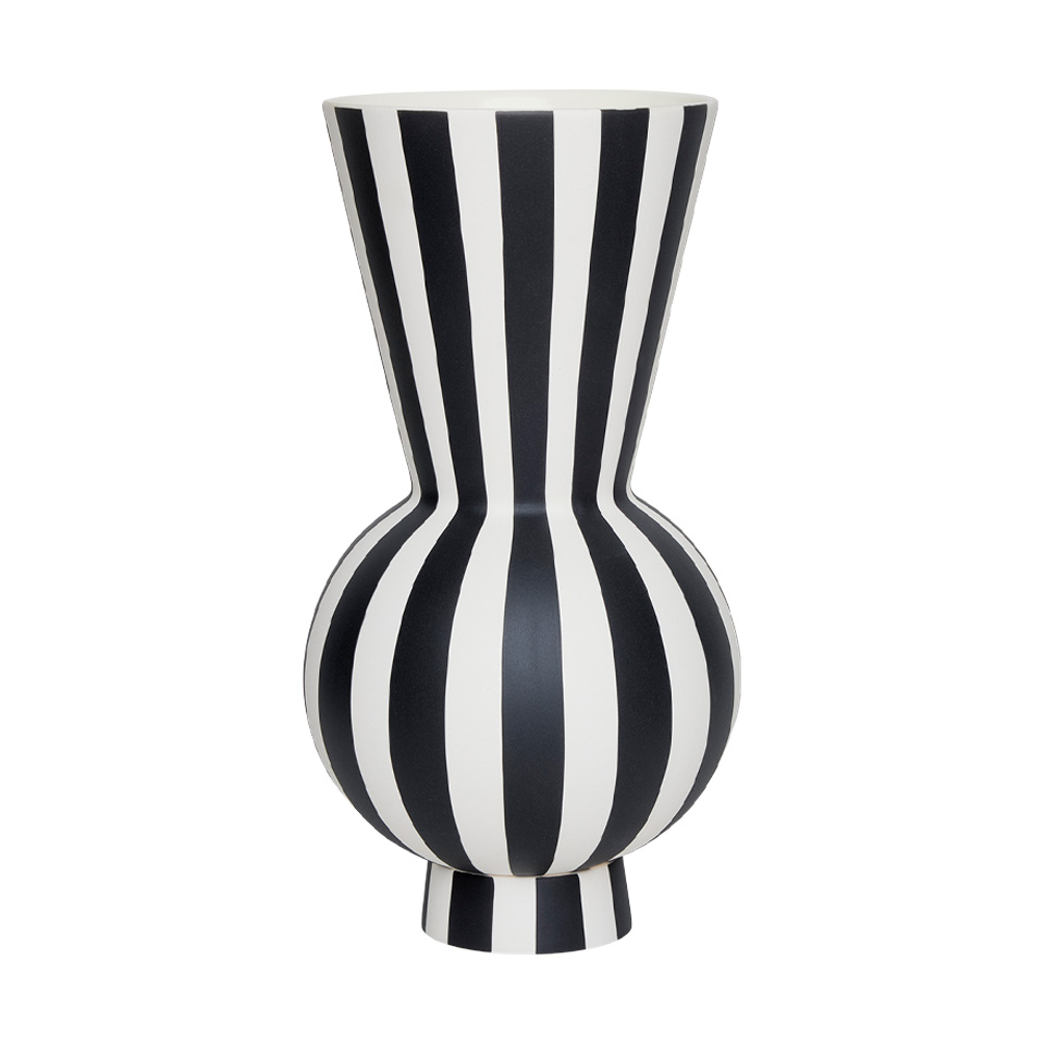 OYOY Toppu vas 14,5 cm Black-white | Skandinavisk Design | Vaser | Vit