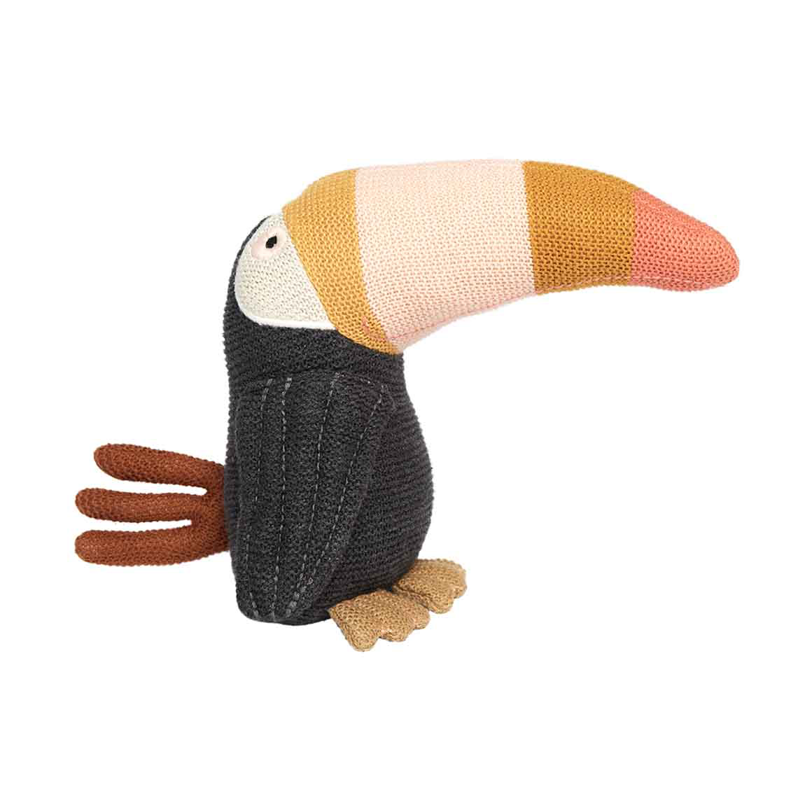 OYOY Trine Toucan gosedjur Anthracite-peach | Skandinavisk Design | Barnrumsinredning | Svart