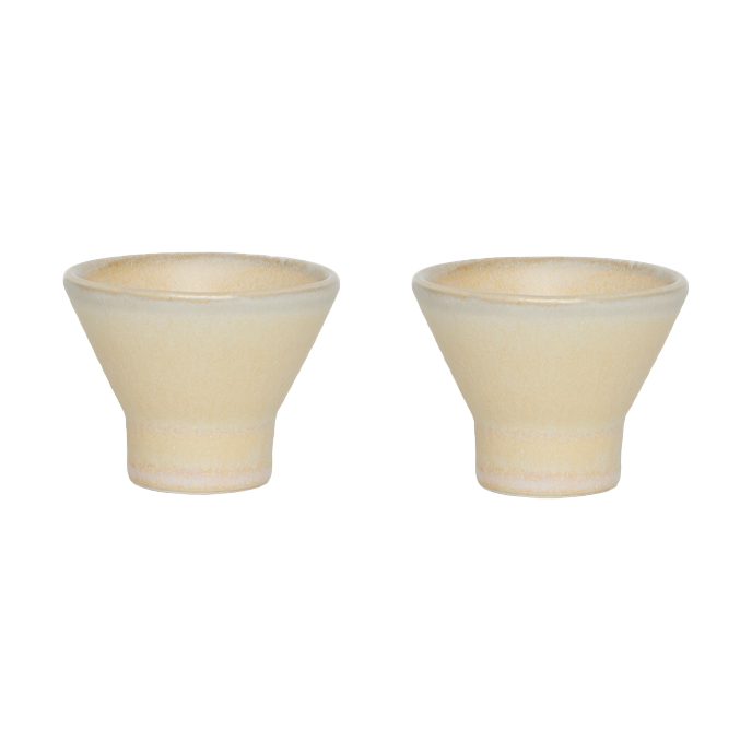 OYOY Yuka äggkopp 2-pack Butter | Skandinavisk Design | Äggkoppar | Beige