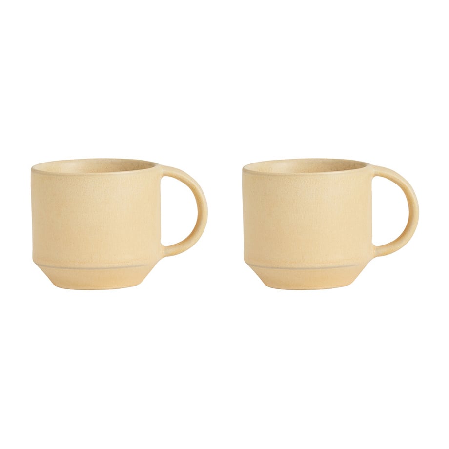 OYOY Yuka espressokopp 2-pack Butter | Skandinavisk Design | Espressokoppar | Gul