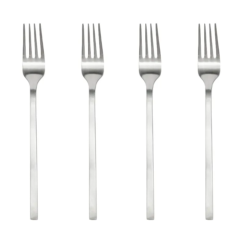 Yuka gaffel 4-pack, Brushed Steel OYOY