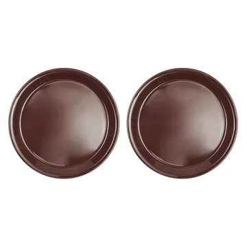 Yuka lunchtallrik Ø22 cm 2-pack - Dark (brun) - OYOY
