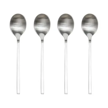 Yuka sked 4-pack - Brushed Steel - OYOY
