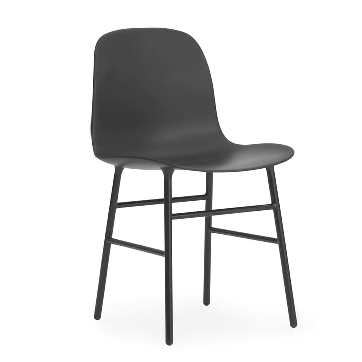 Form Chair stol metallben 2-pack - svart - Normann Copenhagen