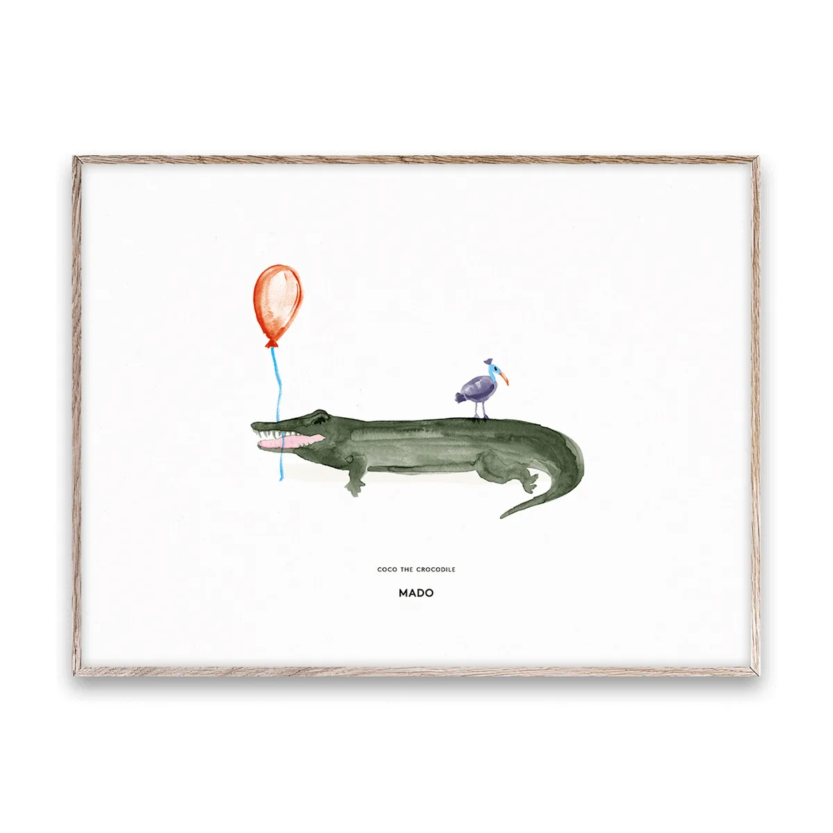Paper Collective Coco the Crocodile poster 30x40 cm