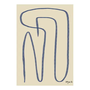 Different Ways poster blå - 30x40 cm - Paper Collective