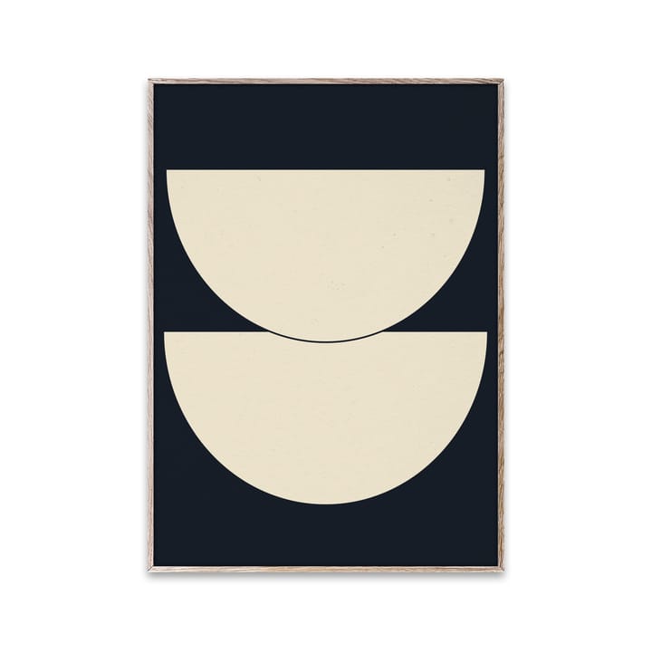 Half Circles I poster blå - 30x40 cm - Paper Collective