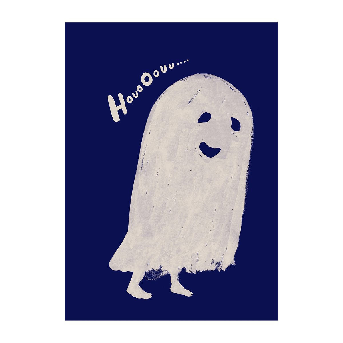 Paper Collective HouoOouu white poster 30x40 cm | Skandinavisk Design | Posters | Blå
