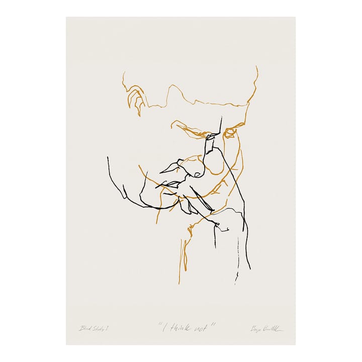 I Think Not 01 (gul) poster, 50x70 cm Paper Collective