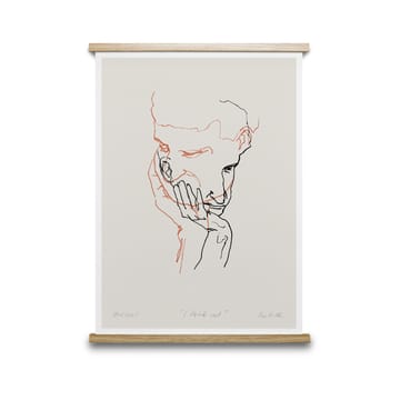 I Think Not 02 (röd) poster - 50x70 cm - Paper Collective