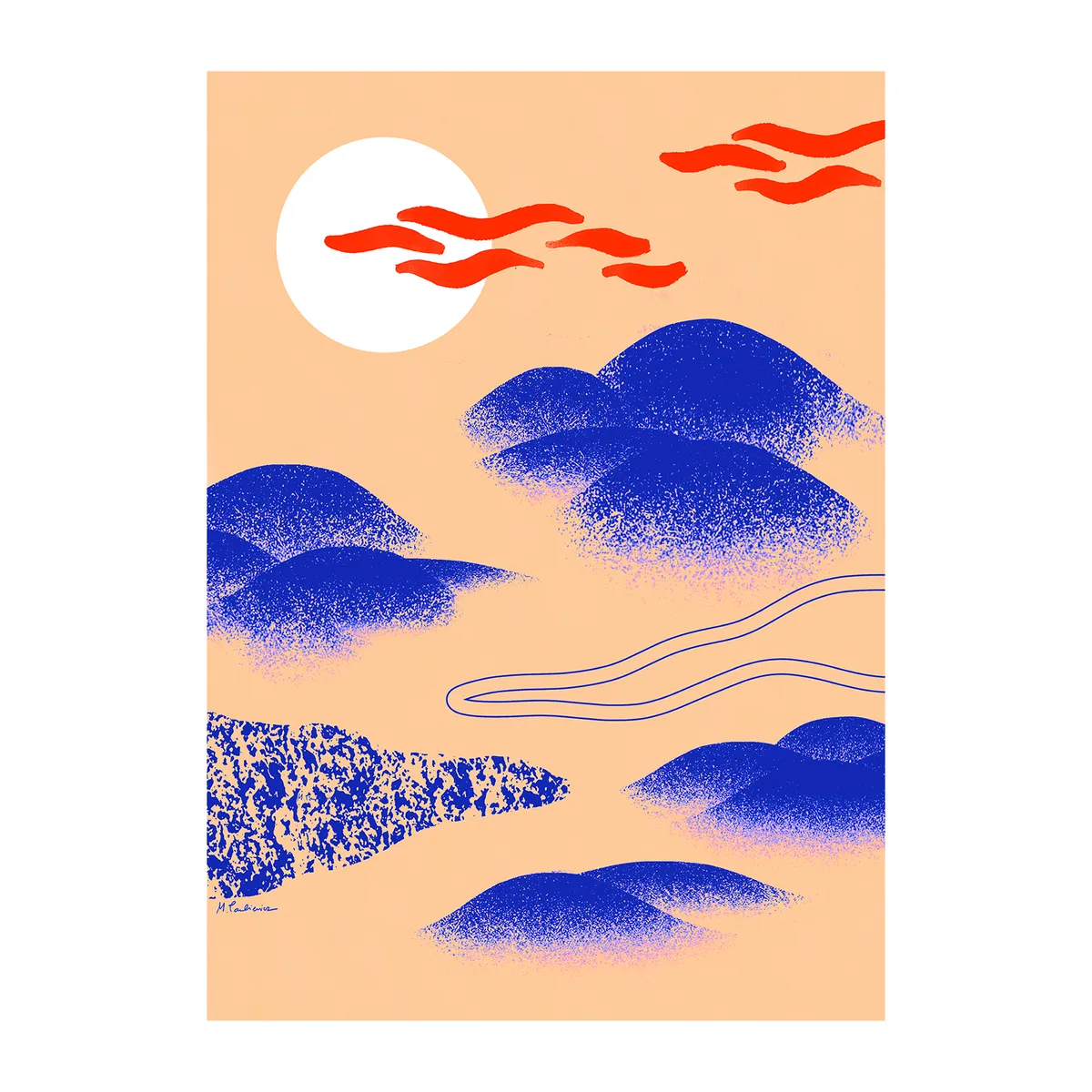 Paper Collective Japanese Hills poster 50x70 cm