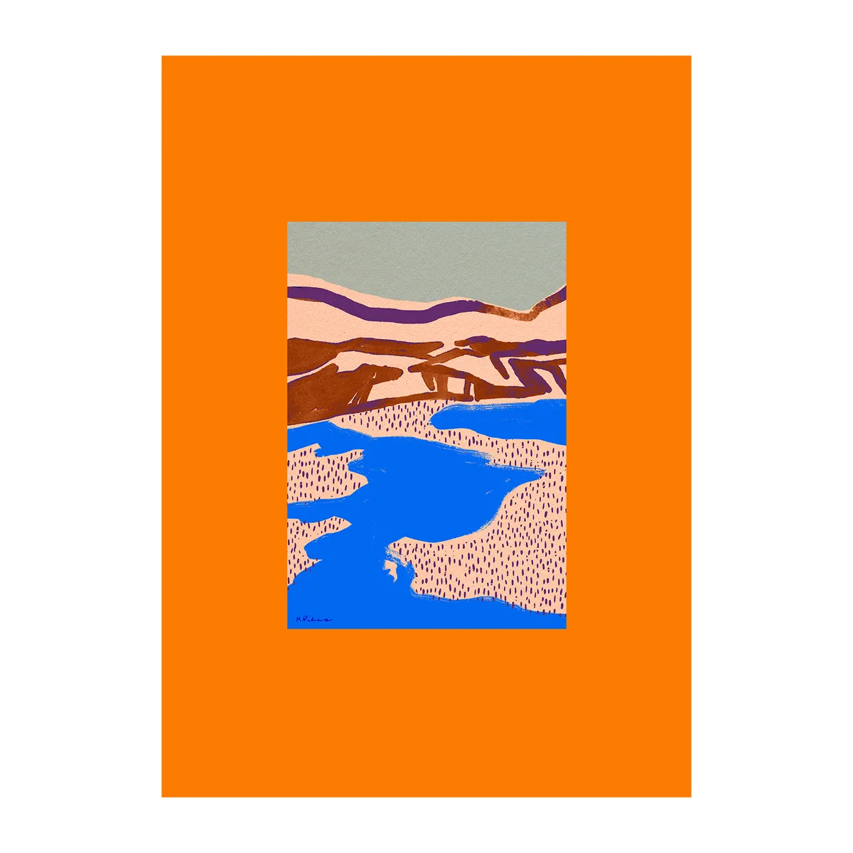 Paper Collective Orange Landscape poster 50x70 cm