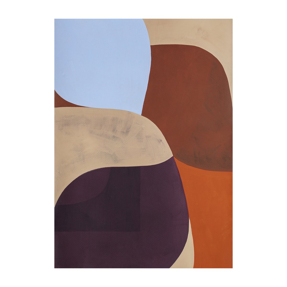 Paper Collective Painted Shapes 02 poster 50x70 cm | Skandinavisk Design | Väggdekorationer | Brun