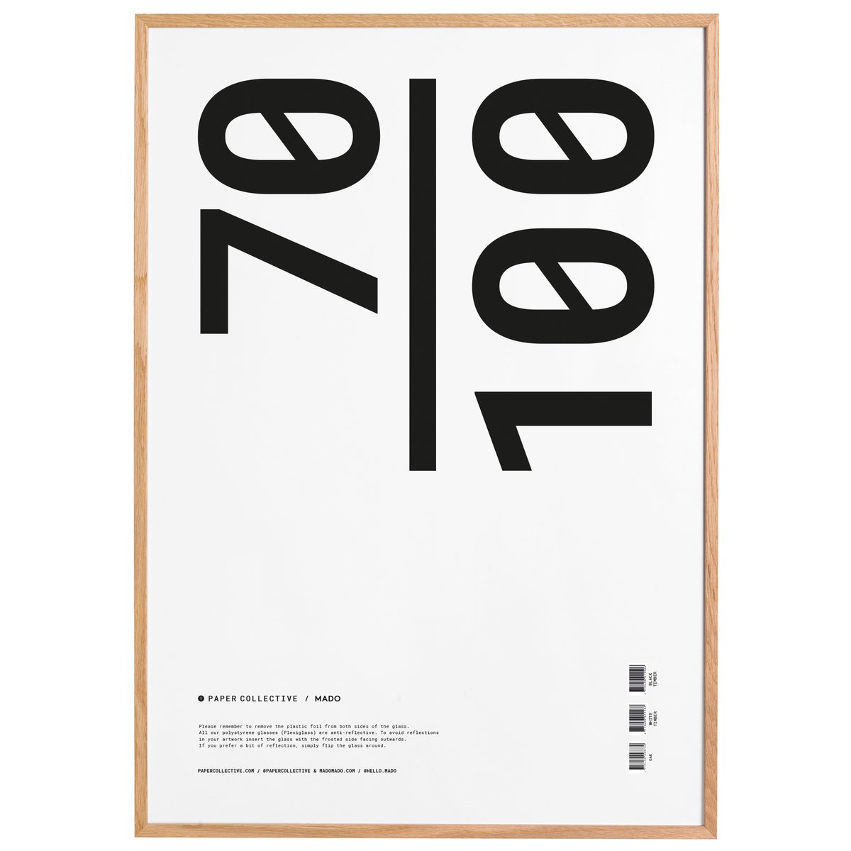 Paper Collective ram plexiglas-ek 70x100 cm | Skandinavisk Design | Tavelramar | Beige