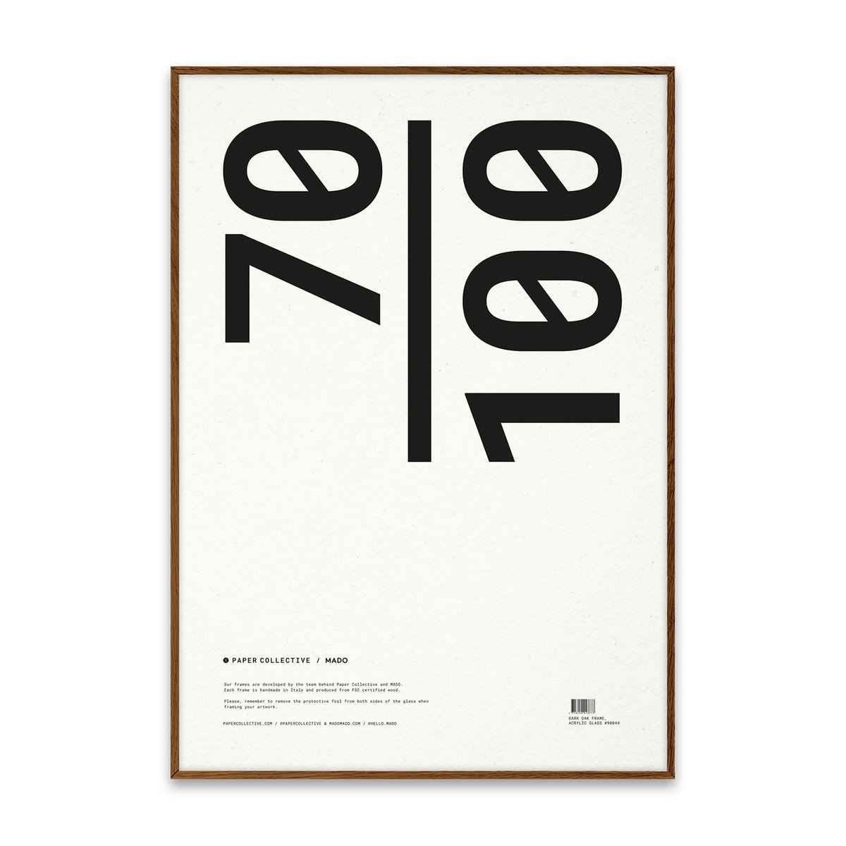 Paper Collective ram plexiglas-mörk ek 70x100 cm | Skandinavisk Design | Tavelramar | Brun