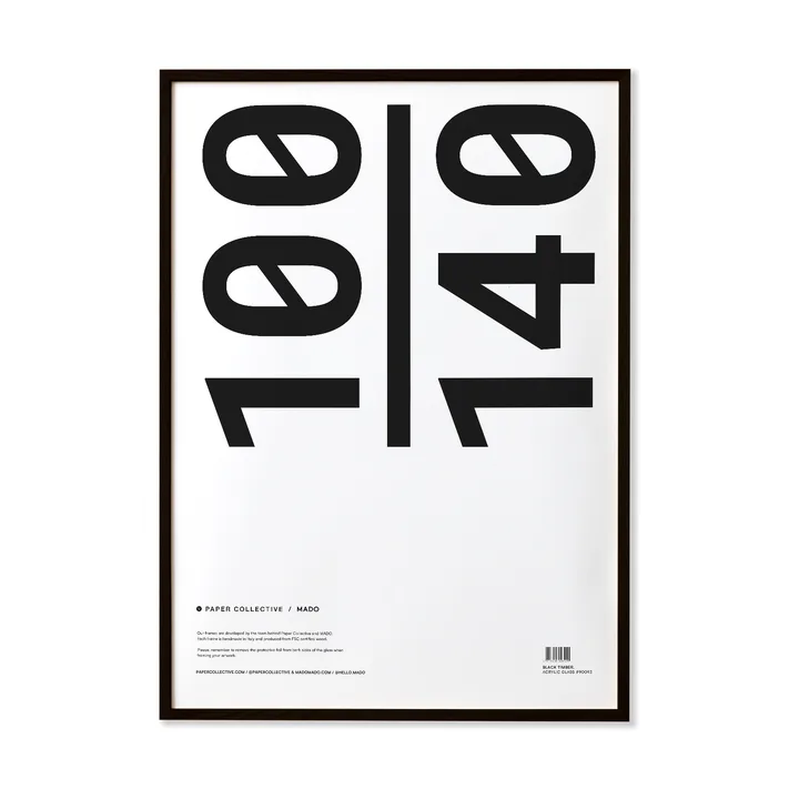 Paper Collective ram plexiglas-svart - 100x140 cm - Paper Collective