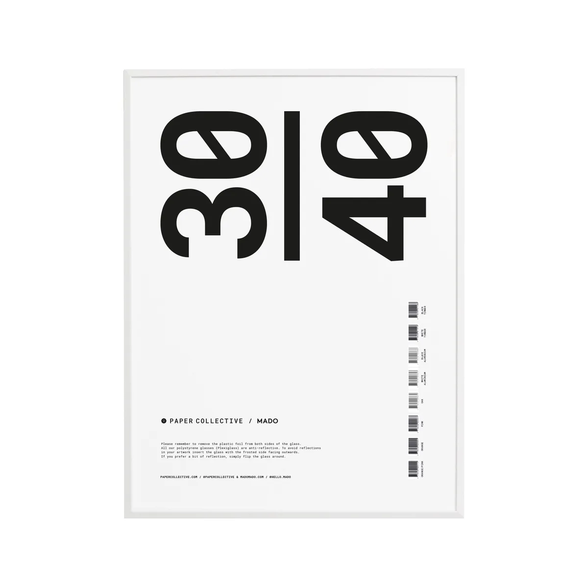 Paper Collective Paper Collective ram plexiglas-vit 30x40 cm