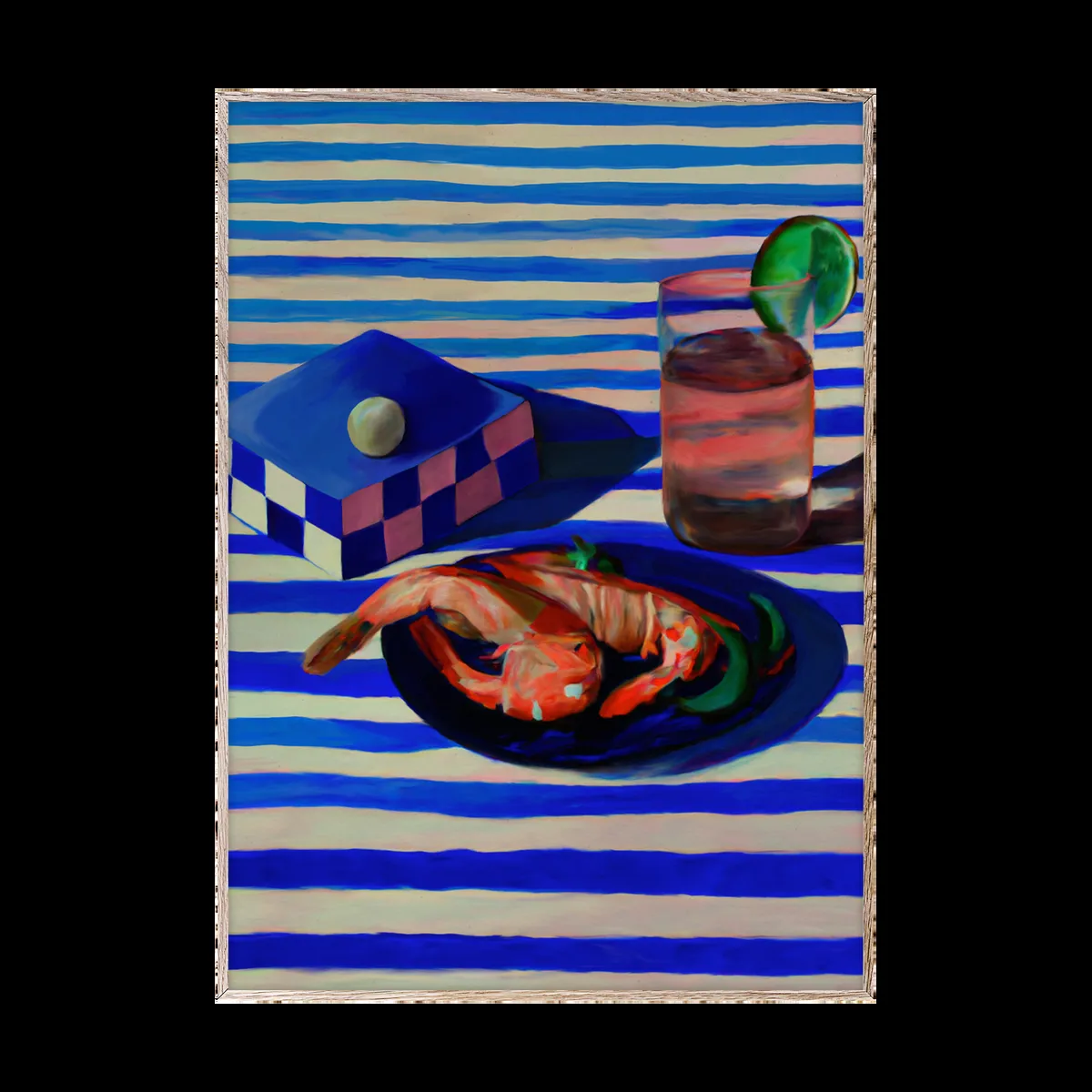 Paper Collective Shrimp & Stripes poster 70x100 cm