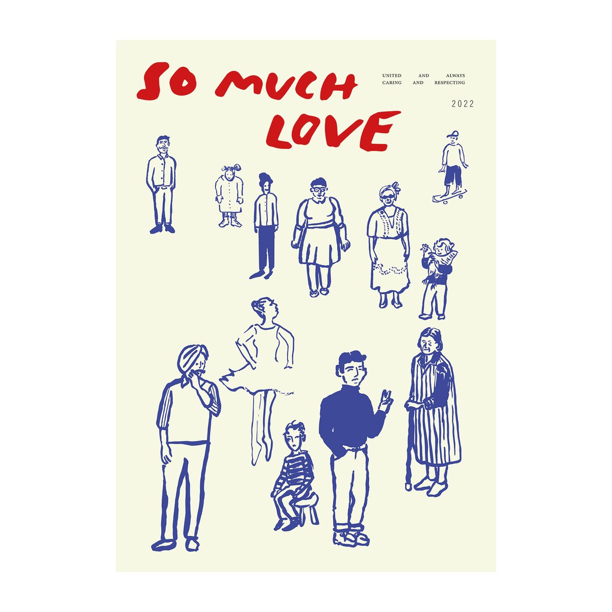 Paper Collective So Much Love poster 50x70 cm | Skandinavisk Design | Posters | Blå