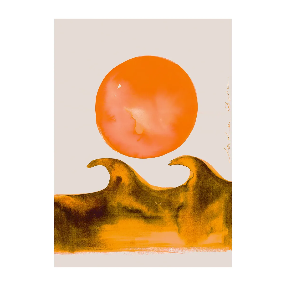 Paper Collective Sunset Waves poster 50x70 cm