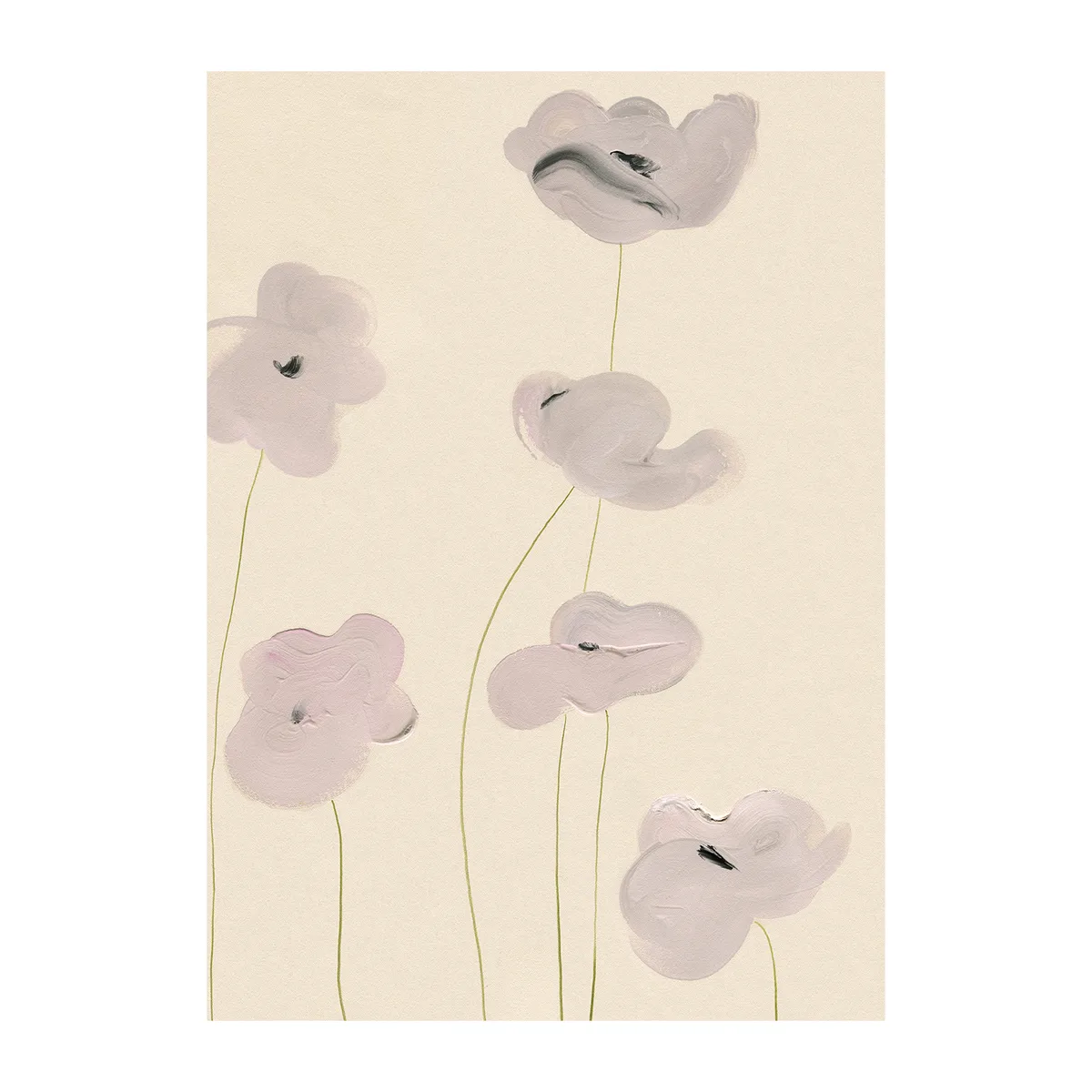 Paper Collective White Vallmo poster 30x40 cm