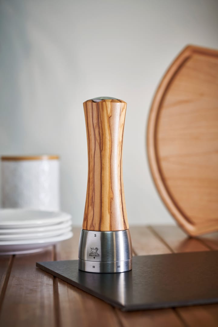 Madras Z saltkvarn 21 cm, Olive wood-stainless steel Peugeot