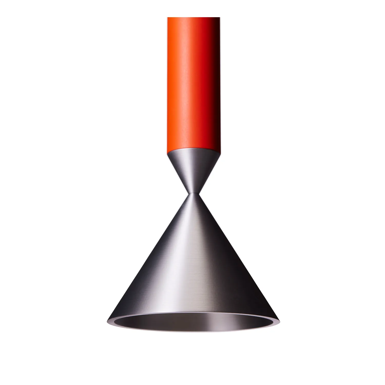 Apollo 59 taklampa, Red orange-aluminium Pholc