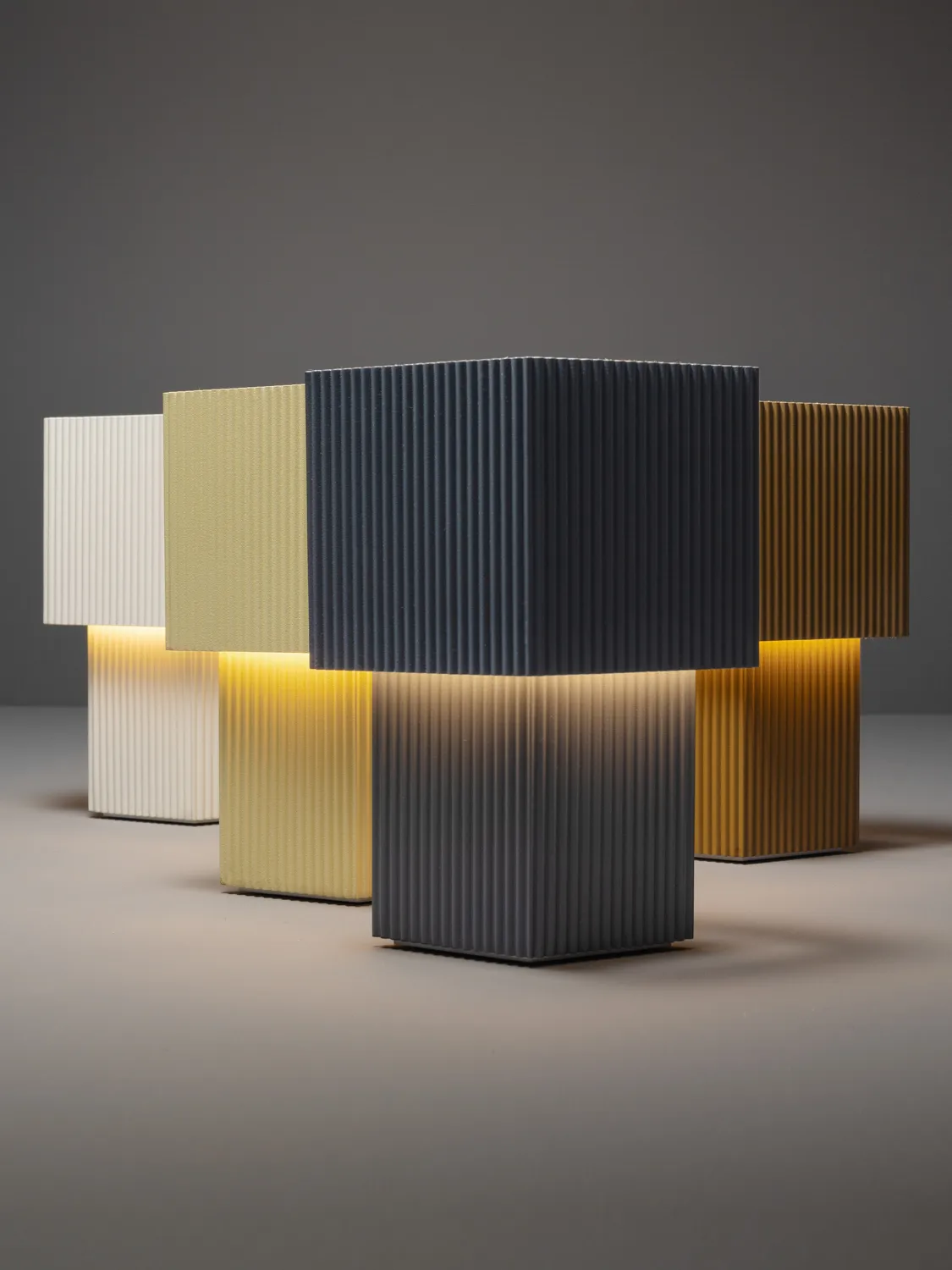 Romb Mini portabel bordslampa 19 cm, Cotton Pholc