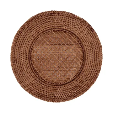 Classic Rattan bordstablett - Dark Brown, 33 cm - Pick a Poppy