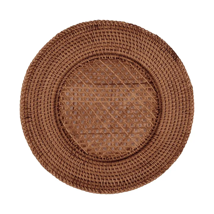 Classic Rattan bordstablett - Dark Brown, 33 cm - Pick a Poppy