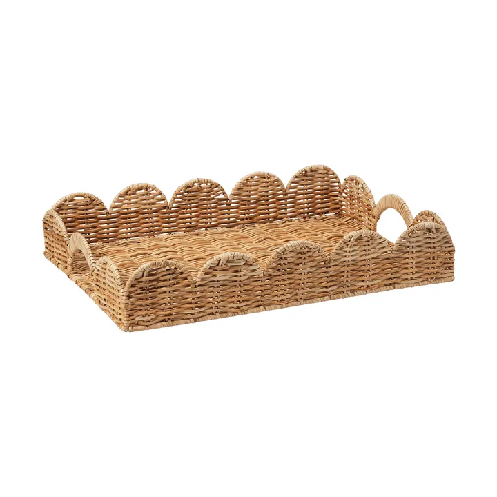 Classic Scallop bricka - Natural, 30x40 cm - Pick a Poppy